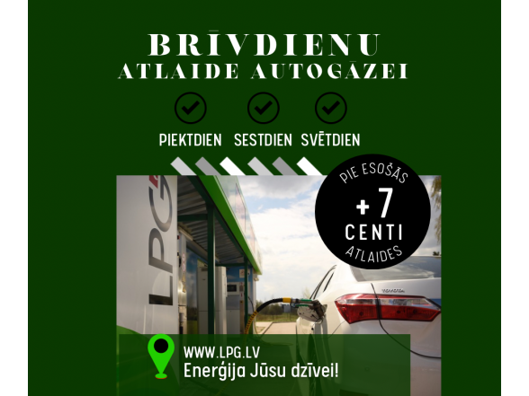 Akcija SIA “Latvijas propāna gāze” uzpildes stacijās