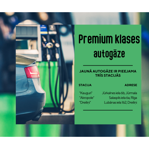 Izmēģini jauno produktu – Premium klases autogāzi, kuras sastāvā ir tikai tīrs propāns bez piemaisījumiem! 